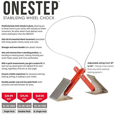 Fastway ONESTEP XL Wheel Chock for Tandem Axle Trailers and RVs-16 Inches to 30 - Image 2