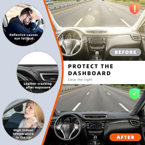 Dashboard Cover Dash Mat Fit for Ho-nda Civic 2015-2012, Car Dash Board Mat - Image 4