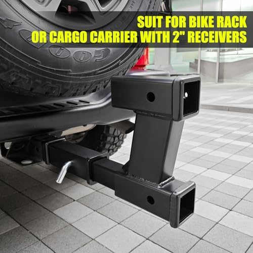 KAIRAY Double Hitch Receiver, 2 inch Trailer Dual Hitch Extension Riser - Image 5
