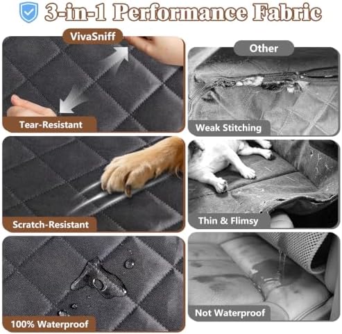 Dog Seat Cover for Back Seat, Waterproof Dog Hammock for Car &SUV - Image 4