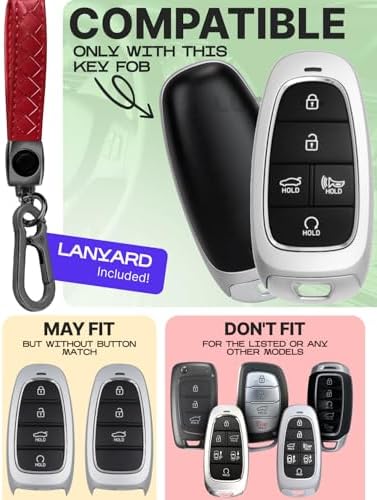 Lucrum Compatible with Hyundai Key Fob Cover & Keychain - Image 2