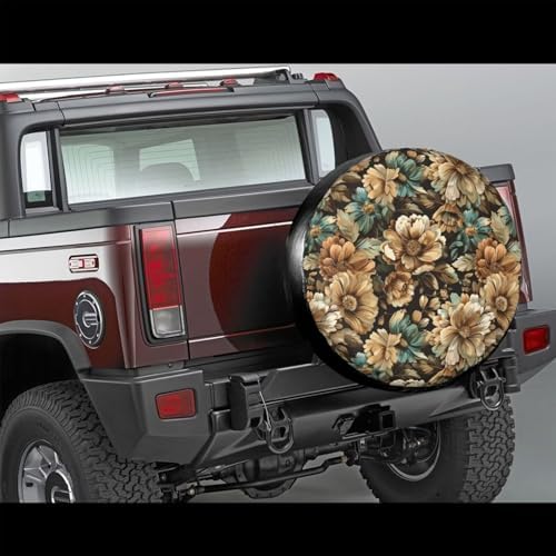 Floral Flower Cute Spare Tire Cover Ethnic Hippie Car Accessories Universal Fit - Image 5
