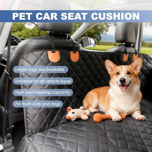 Dog Back Seat Cover Hammock, Waterproof 600D Heavy Duty Dog Car Seat Cover - Image 6