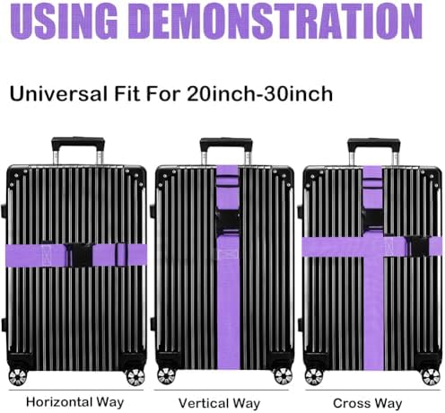 Luggage Straps for Suitcases TSA Approved-2 Pack Bright Personalized Luggage - Image 4