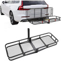 KUAFU 60"x19.5"x5.5" Folding Hitch Mount Cargo Carrier Rear Luggage Basket by KUAFU