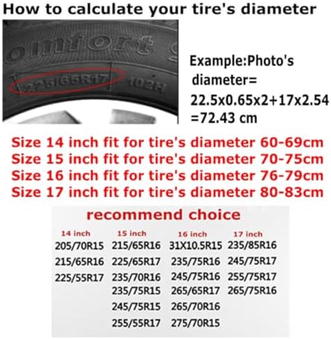 Spare Tire Cover American Flag Waterproof Dust-Proof Universal 16 Inch Wheel - Image 4