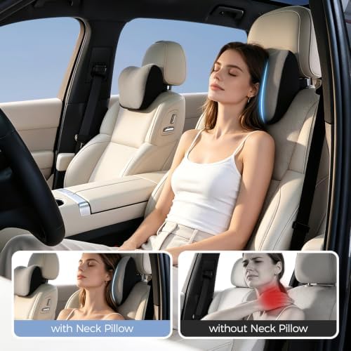 BABUR Car Neck Pillow Ergonomic 100% Memory Foam Headrest - Image 5
