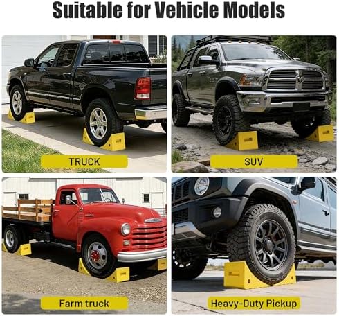 Yescom Truck Wheel Chocks with 5ft Rope - Image 3