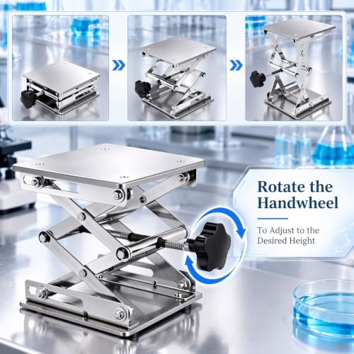 4 Pcs 6 x 6 Inches Laboratory Scissors Jack Lab Lift Platform - Image 6