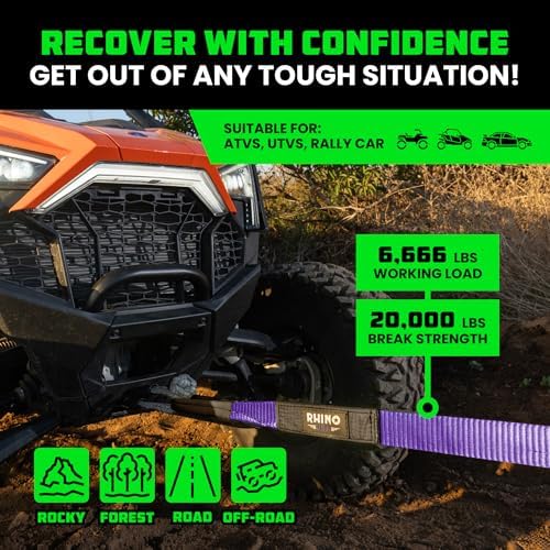 Rhino USA Offroad Recovery Tow Strap - Image 4