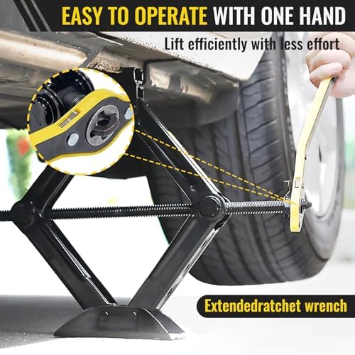 Car Jack Kit, Scissors Jack car, Max 2 ton Capacity, tire Jack Tool kit - Image 4