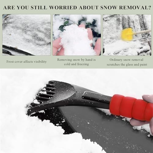 2PCS Ice Scraper for Car Windshield, Scratch-Free Auto Window Snow Scraper - Image 5