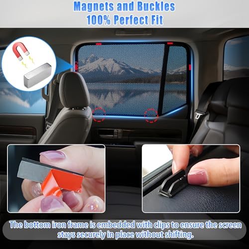 ZATOOTO Side Window Sunshades for Camry 2018-2024, Blocks 99% UV Ray - Image 6