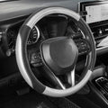 SEG Direct Car Steering Wheel Cover 15.5"-16" Silver Carbon Fiber Pattern by SEGDirect