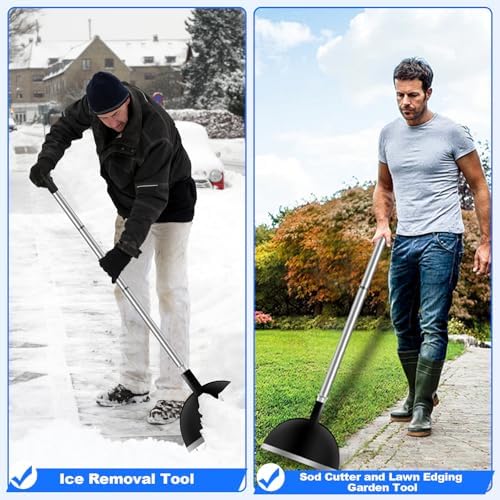 Snow Shovel, Floor Scraper, Snow Ice Flat Concrete Removal Tools - Image 3