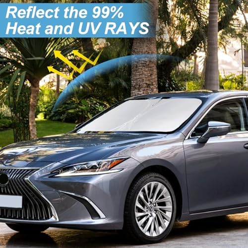 Windshield Sun Shade for Lexus ES 2019-2026 ES250 ES300h ES350 Sunshade - Image 2