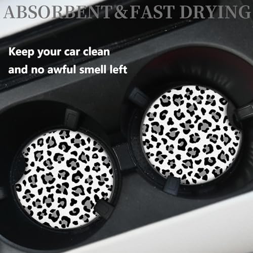 Leopard Print Car Coasters, Cute Car Assecories - Image 2