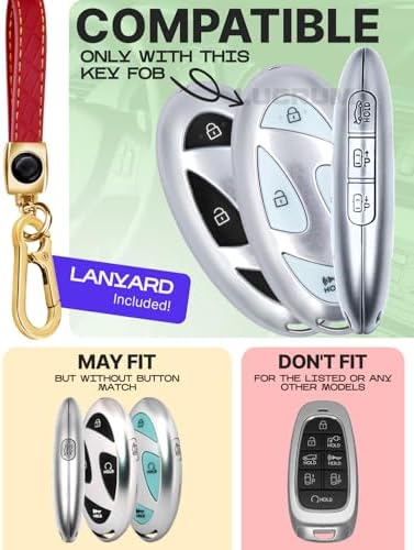 Lucrum Compatible with Hyundai Key Fob Cover & Keychain - Image 2