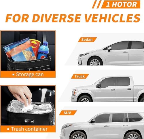 HOTOR Car Trash Can, Leakproof Car Organizer - Image 6