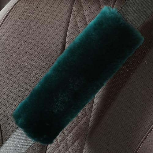 OGLAND 2 Pack Sheepskin Car Seat Belt Cover Pads | Wool Seatbelt Cushions by OGLAND