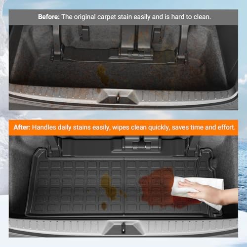 powoq 7&8 Seats Cargo Mat Trunk Mat Compatible - Image 3