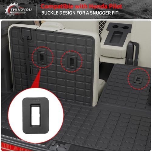 Trunk Mat with Backrest Mat for 2023-2026 Honda Pilot - Image 5