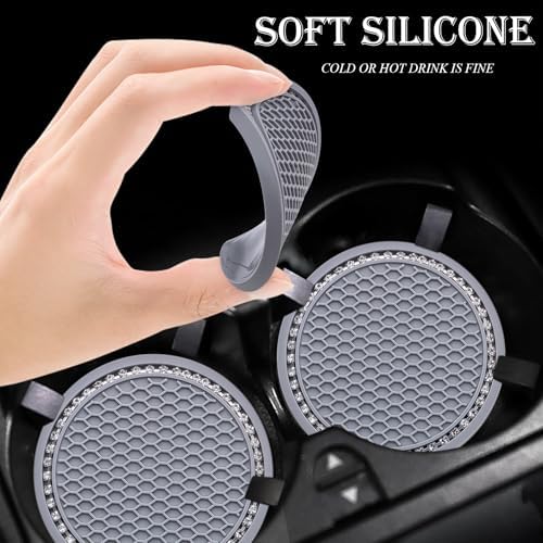 2PCS Bling Cup Holder Coaster, 2.75 Inch Auto Car Cup Holder Insert Coasters - Image 4