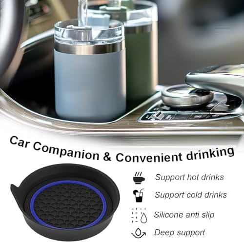 HZEL 4PCS 2.75 Inch PVC Car Cup Holder Coasters - Image 5