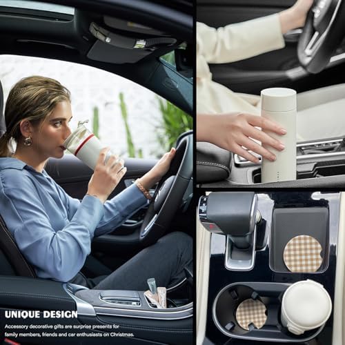 2 Pack Car Coasters for Cup Holders, Cute Car Accessories Interior - Image 6