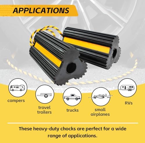 MaxxHaul 51013 Solid Rubber Wheel Chock - Image 5