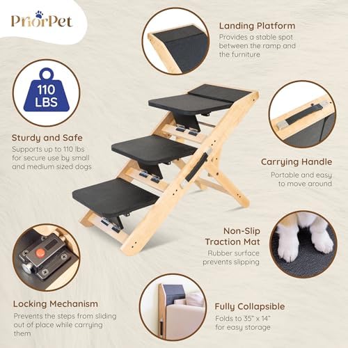 Dog ramp for Couch – Non-Slip, Sturdy Build Foldable Dog ramp – Supports up to - Image 3