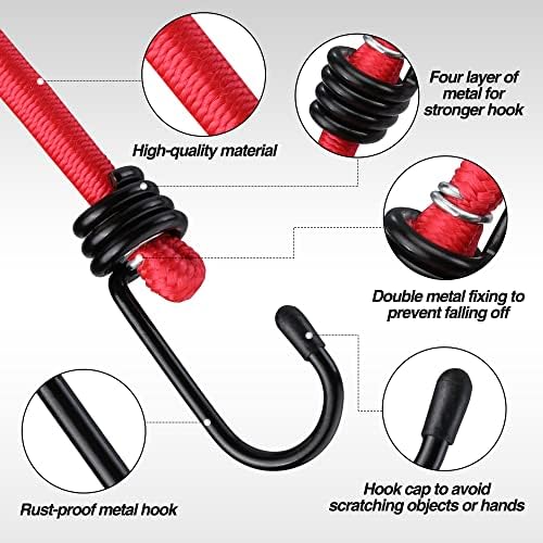 WORKPRO Bungee Cords with Hooks, Heavy Duty Outdoor Bungee Strap - Image 5
