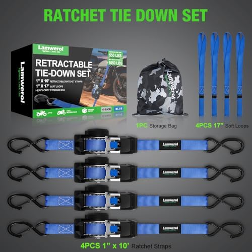 Retractable Ratchet Straps 1in x 10ft - Image 6