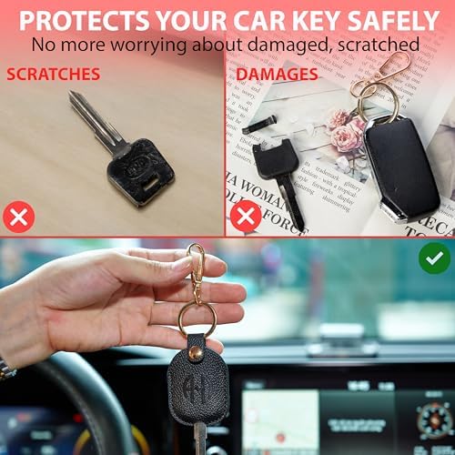 Leather Remote Key Fob Sleeve for Broken Car Key Loop Replacement - Image 3