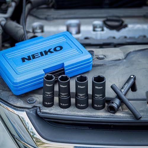 NEIKO 02290B Lug Nut Socket Set, 1/2” Impact Thin Wall Flip Socket Set - Image 7