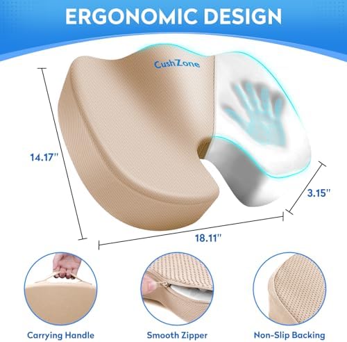 CushZone Memory Foam Seat Cushion - Image 3