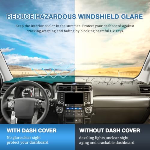 FIILINES Dash Cover for 2010-2024 Toyota 4Runner, Dashboard Mat Exact Fit for - Image 6