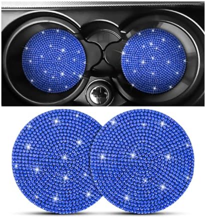 Osilly 2PCS 2.75 Inch Rhinestone Cup Holder Coasters, Dark Blue by Osilly