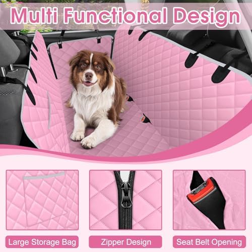 Waterproof Dog Car Seat Cover for Back Seat, Pet Hammock-S - Image 3