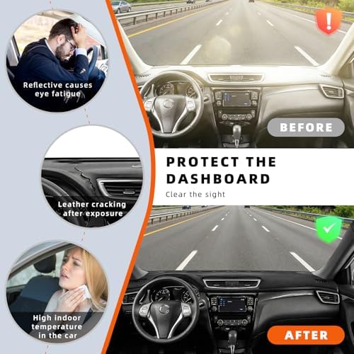 Dashboard Cover Dash Mat Fit for Ho-nda HR-V 2022-2016, Car Dash Board Mat - Image 5