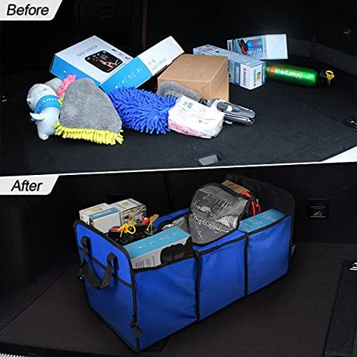 8sanlione Car Trunk Organizer, 3 Compartments, Insulated Section - Image 6