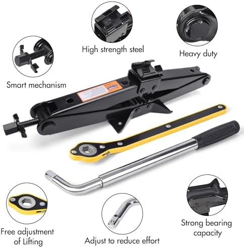Scissor Car Jack 3 Ton Tire Changing Kit - Image 6