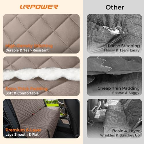 URPOWER Dog Car Seat Cover for Back Seat, Waterproof Car Seat Protector - Image 5