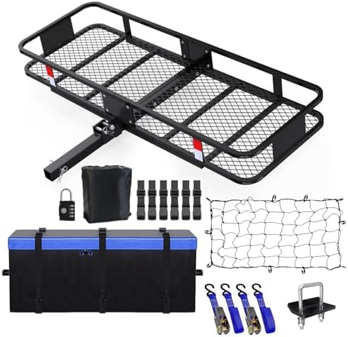 FORWODE 60x24x6 Hitch Carrier for 2 Inch Receiver, 500LB Capacity Hitch Mount by FORWODE