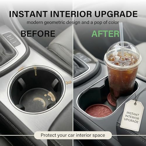 Silicone Car Coasters Set of 4, 2.75" Cup Holder Mats - Image 5