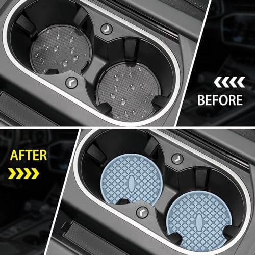 ME.FAN Car Cup Coasters Silicone Car Coasters/Cup Mats, Non-Slip Recessed Car - Image 4