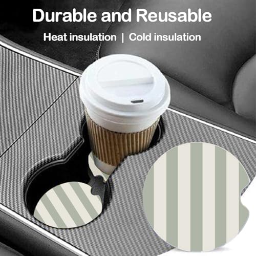 Ceramic Car Coasters – Absorbent Car Cup Holder Coaster Set - Image 4