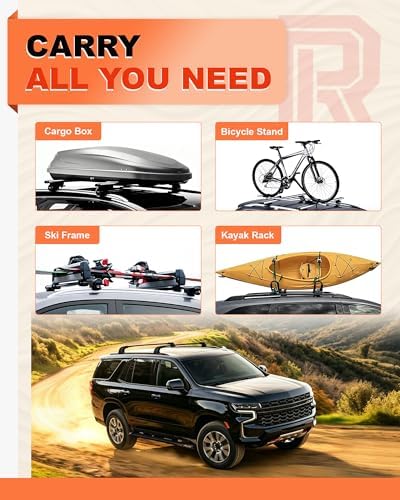 Upgraded 300LB Aluminum Roof Rack Cross Bars - Image 4