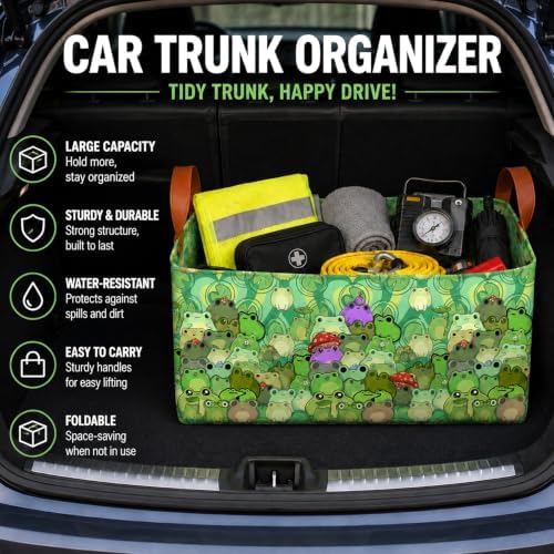 Mushroom Car Trunk Organizer 20L Fold Auto Storage Basket - Image 2