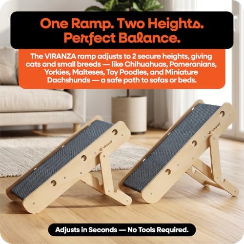 2-in-1 Dog Stairs for Small Dogs Wooden Dog Ramp for Bed |3-Step Pet Stairs - Image 4